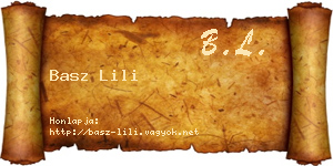 Basz Lili névjegykártya